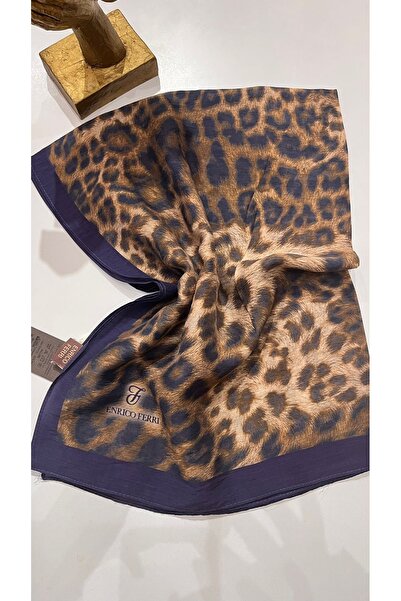 ENRİCO FERRİ شال من القطن بنقشة الفهد