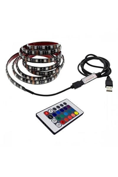 MDSTECH TV Arkası Silikonlu RGB LED Şerit – Kumandalı Ambiyans Aydınlatma – 5...