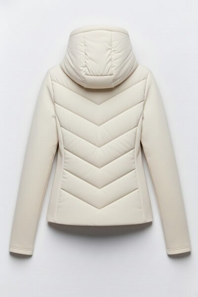 legends butik Γυναικείο θερμικό πουπουλένιο παλτό με μαλακό κέλυφος με με κουκούλα διπλές τσέπες