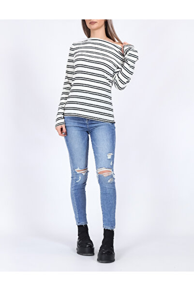 Vero Moda Bluza, Alb/Negru