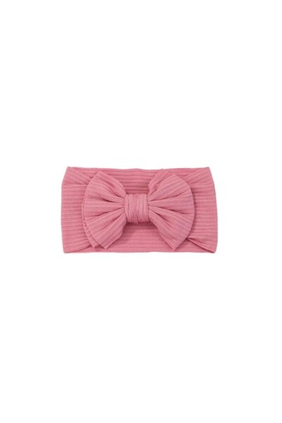 Valkry Bandă de păr cu fundă pentru copii, roz închis