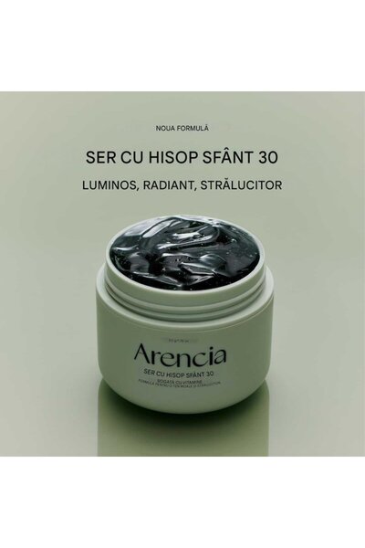 Arencia Glow Hyssop Night Mask — Hydrating anti-aging serum, 30% vitamins A/C/E, 10% niacinamide