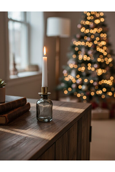 HOME ACCENTS Candle holder, Grey