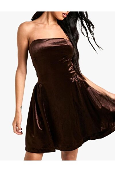 BOOHOO Short dress, Brown