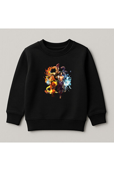 SVART WEAR سويت شيرت ناروتو مطبوع برقبة دائرية مصنوع من القطن بنسبة 100% للأطفال
