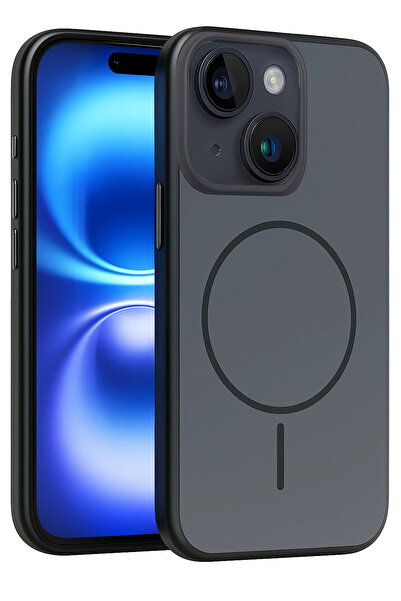 Fuchsia Apple iPhone 14 Neva Magsafe Compatible Cover - Black