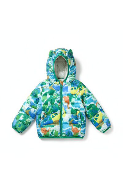 melisam.msg Çocuk Çiçek Desenli Şişme Mont