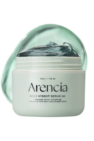 Arencia Glow Hyssop Night Mask — Hydrating anti-aging serum, 30% vitamins A/C/E, 10% niacinamide