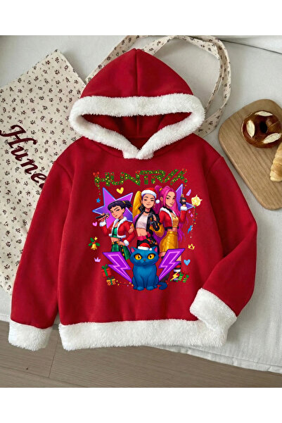 Touz Moda Χριστουγεννιάτικο φούτερ K-Pop Demon Hunterx Bold Young με κουκούλα