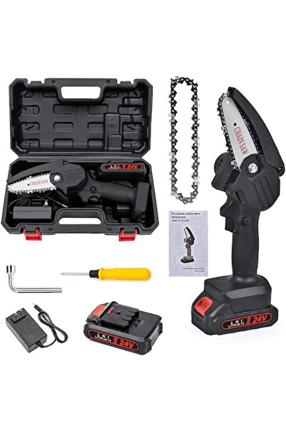 OEM Promotion 2 SAW WITH 2 BATTERIES 24V, 1.5 AH Plastic Storage Kit 17 cm blade