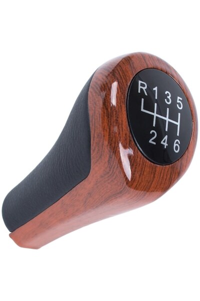 Autowag Manetă schimbător de viteze , 6+R, neagră cu efect de lemn, nouă