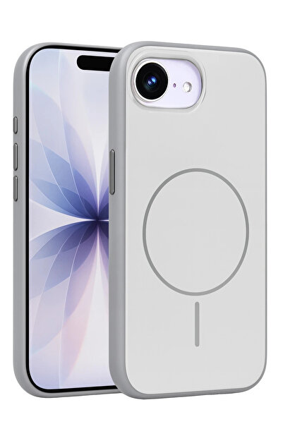 Fuchsia Apple iPhone 16E Neva Magsafe Compatible Cover - Gray
