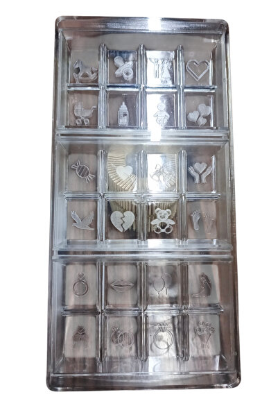 hediyehobihersey Nişan Evlilik Aşk Bebek Temalı Kırılmaz Çikolata Kalıbı