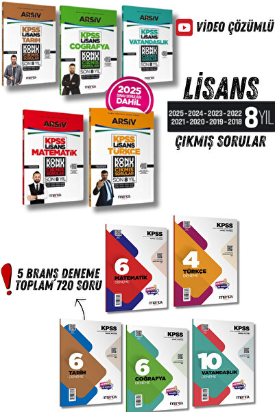 Marka Yayınları 2026 KPSS Genel Kültür Yetenek Son 8 Yıl Çıkmış Sorular ve 5 ...