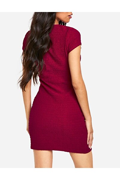 BOOHOO Short dress, Burgundy