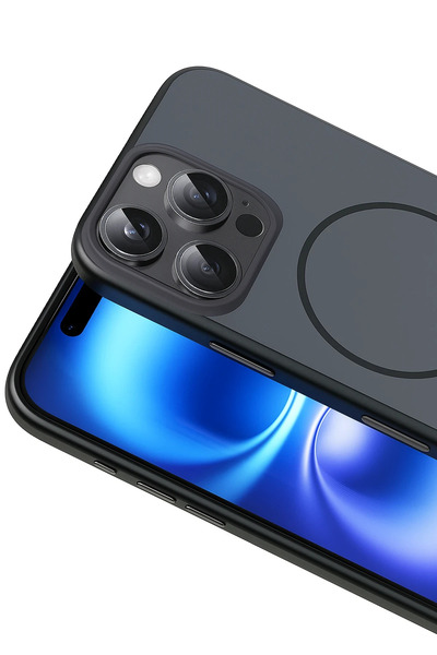 Fuchsia Apple iPhone 16 Pro Max Neva Magsafe Compatible Cover - Black