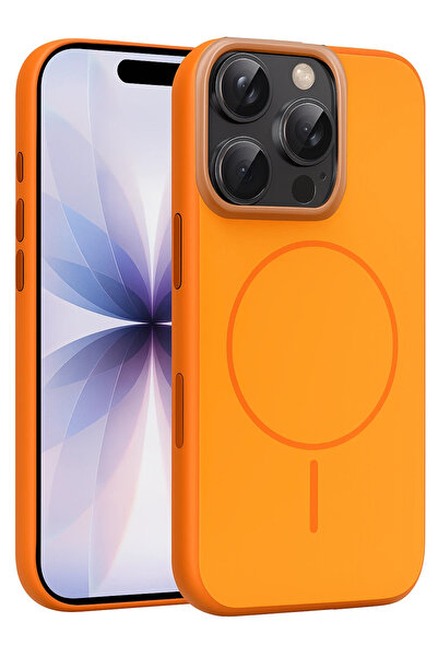 Fuchsia Apple iPhone 16 Pro Max Neva Magsafe Compatible Cover - Orange