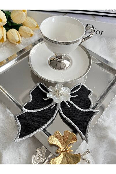 KUMSAL ÇEYİZ 6 Adet Sunumluk Peçete,Kokteyl Peçete,Kahve Yanı Sunumluk,Bardak...