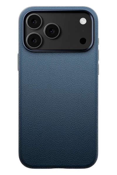 Fuchsia iPhone 17 Pro Max Wonder Leather Magsafe Compatible Cover - Navy Blue