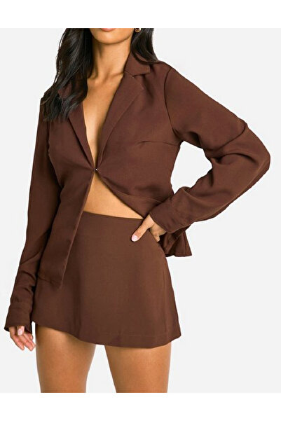 BOOHOO Skirt, Brown