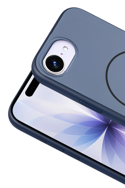 Fuchsia Apple iPhone 16E Neva Magsafe Compatible Cover - Navy Blue