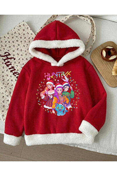Toum Christmas K-Pop Demon Hunterx Thick Young Hooded Sweatshirt