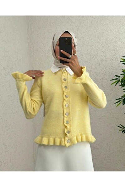 HİJABAYA Ζακέτα με κουμπιά και βολάν στο μπροστινό μέρος και στη φούστα