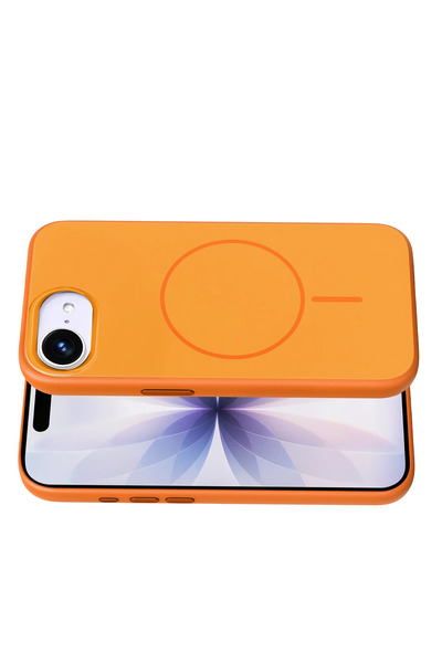 Fuchsia Apple iPhone 16E Neva Magsafe Compatible Cover - Orange