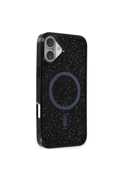 Fuchsia iPhone 16 Plus Case Helen Magsafe Compatible Cover - Black