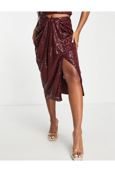 Style Cheat Skirt, Burgundy