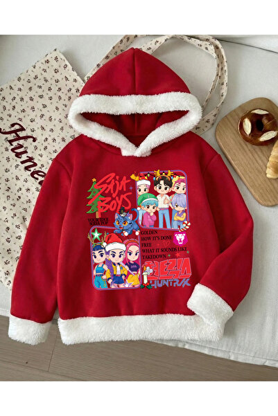 Touz Moda Χριστουγεννιάτικο φούτερ K-Pop Demon Hunterx Bold Young με κουκούλα