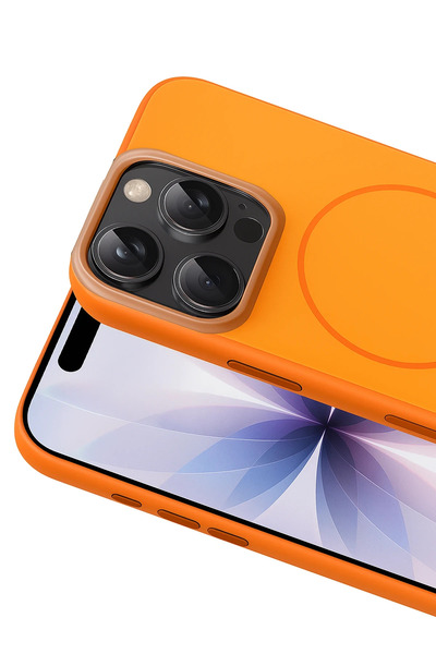 Fuchsia Apple iPhone 16 Pro Max Neva Magsafe Compatible Cover - Orange