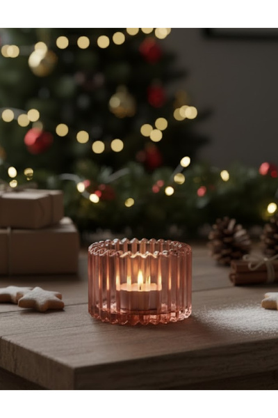 HOME ACCENTS Candle holder, Pink