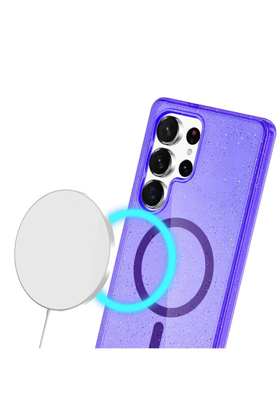 Fuchsia Samsung Galaxy S23 Ultra Case Star Magsafe Compatible Cover - Purple