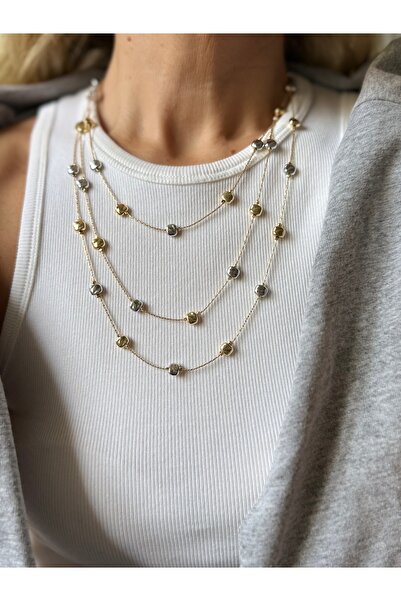 Rossetto Atelier قلادة من الأحجار الكريمة الملونة ذات 3 صفوف