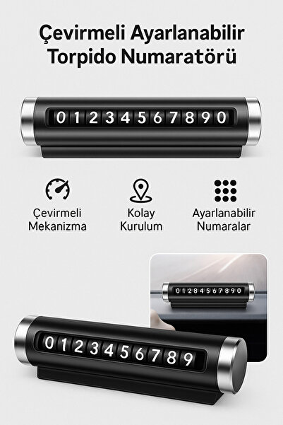 Hane Dostu Çevirmeli Ayarlanabilir Telefon Numaratörü – Araç İçi Geçici Park ...