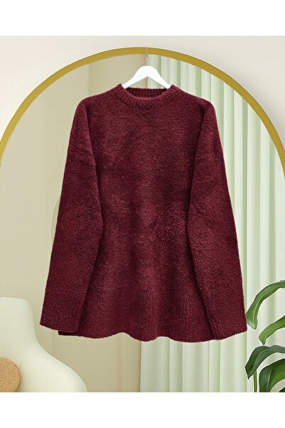HİJABAYA Πουλόβερ με στρογγυλή λαιμόκοψη, χαλαρό, μαλακό πλεκτό πουλόβερ