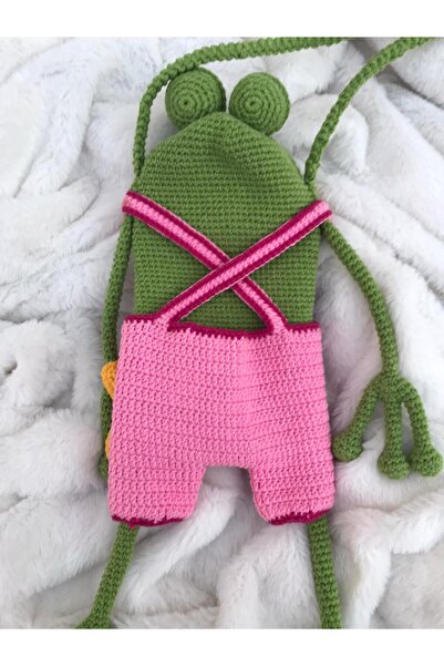 elara knits hand made حقيبة الأطفال من ElaraKnits مصنوعة يدويًا على شكل ضفدع