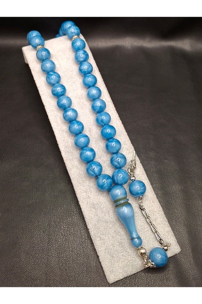 Han Ticarethane Glob de culoare albastră sidefată croială mărgele de rugăciun...