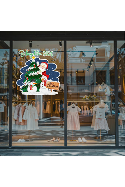 Atalya Reklam ve Tasarım Happy Christmas New Year Christmas Window Display Sh...