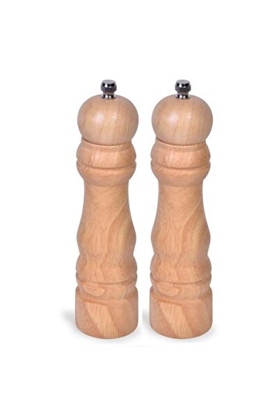 LAKELAND Set de 2 râșnițe de sare și piper, lemn, maro, 18 cm