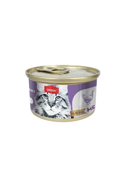 Linse طعام رطب شراٮٔح دجاج مع سلطعون للقطط 85غ