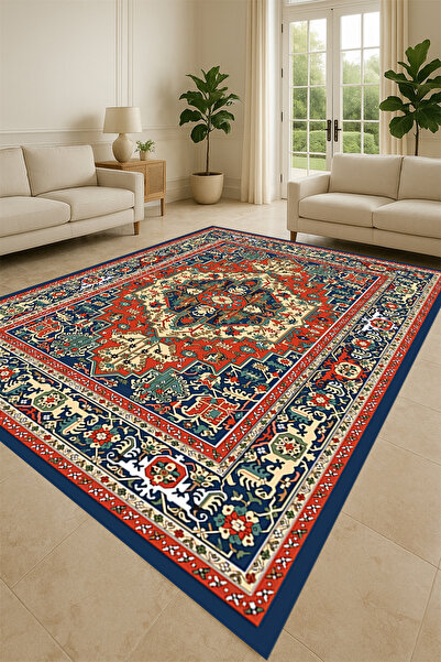 Kessy Home Studio Lüks Anadolu Motif Modern Salon Halısı Dijital Baskı Makine...