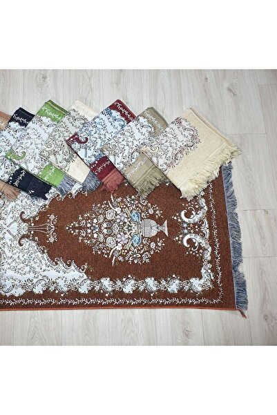 Reiashn Camel-colored floral prayer rug