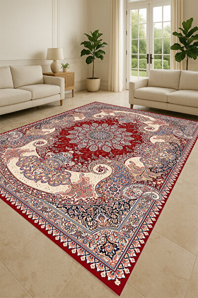 Kessy Home Studio Lüks Anadolu Motif Modern Salon Halısı Dijital Baskı Makine...