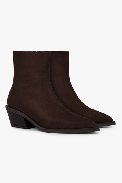 Shoeberry Women's Colt Brown Suede Cowboy Boots