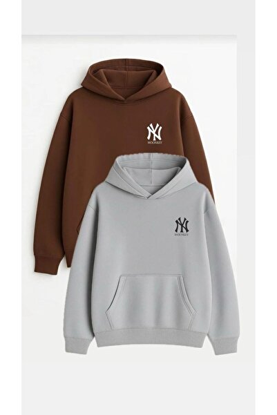 woonkey Unisex Oversized Hooded Sweat | Winter Thick Fabric | Soft Fleece Underwear | 2 Colors – Beige / Brown