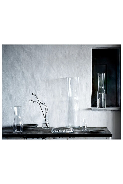 IKEA Tidvatten Glass Vase, Translucent Glass, 18 cm