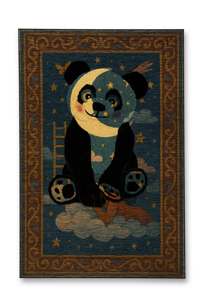 Rugs Modern Halı MOSSO Μοντέρνο Διακοσμητικό Χαλί με Μπλε Θέμα, Σχέδιο Φεγγαρ...