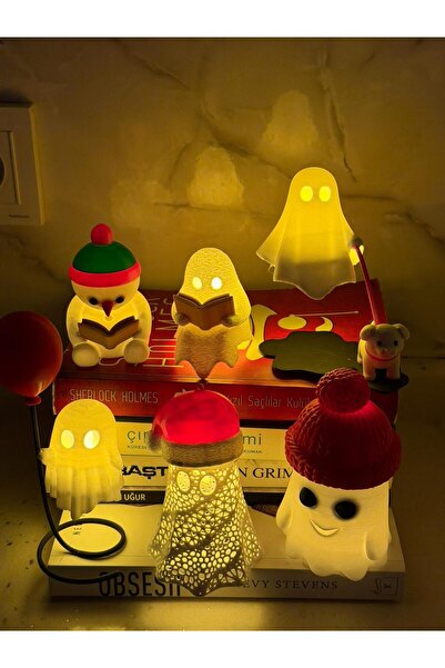 Barstech Sevimli Hayalet 6 Lı Muhteşem SET Tealight - Pilli LED Gece Lambası ...